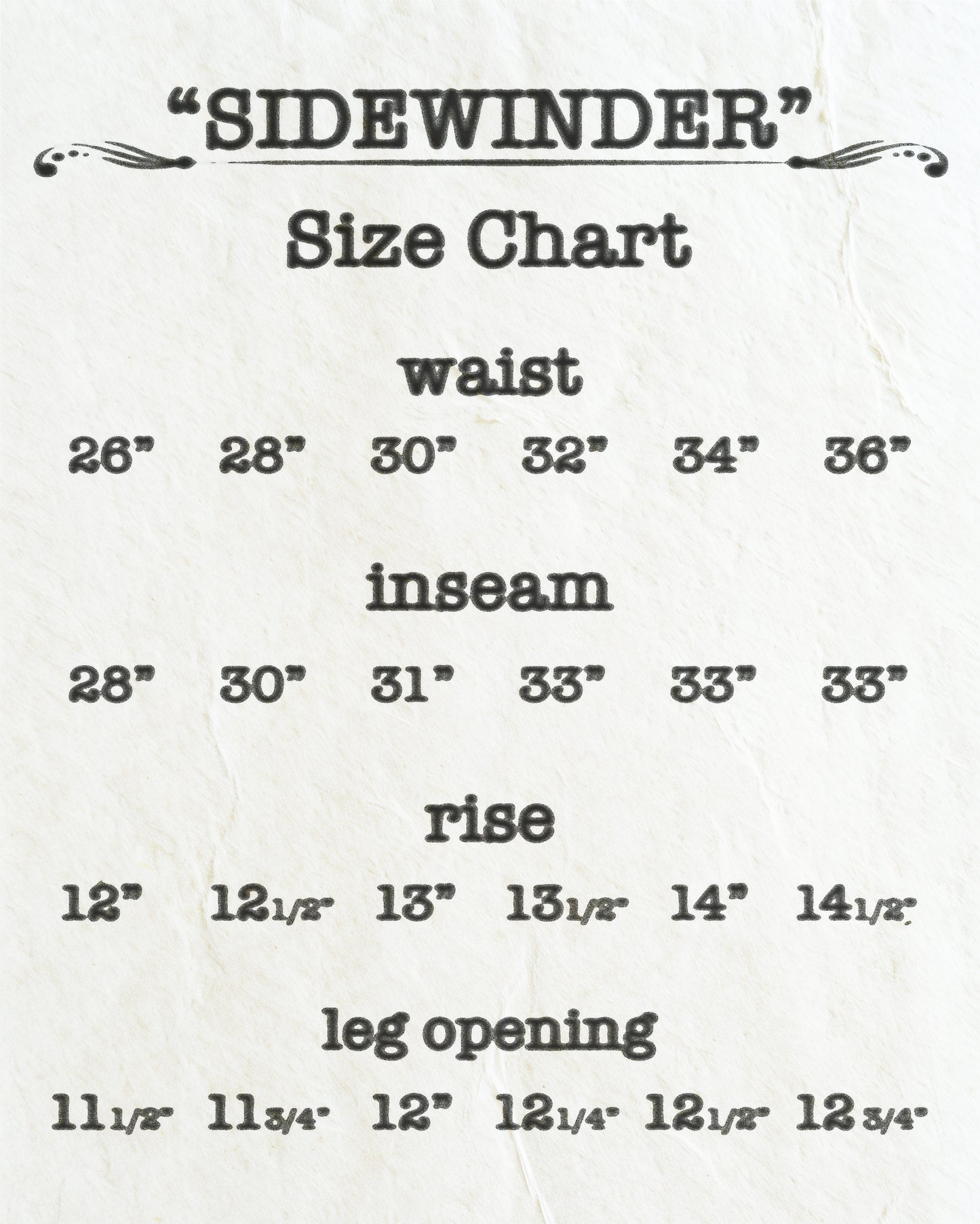 "Sidewinder" - Black Cone Denim