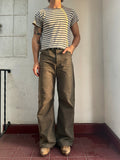 Wide Stripe Linen Tee